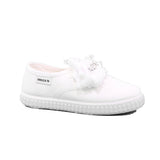 SCARPA TELA BIANCO+FIOCCO