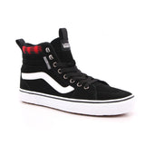 MN FILMORE HI VANSGUARD SUEDE BLACK RED