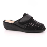 CIABATTA DONNA PUNTA CHIUSA FONDO C1 NERO