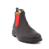 KID LEATHER RED ELASTIC BLACK