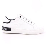 SCARPA PELLE FONDO GOMMA VIT. BIANCO/NERO
