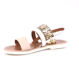 SANDALO DONNA CAP/VIP LAM/CAP/VIT COL. BIA/ORO