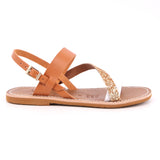 SANDALO DONNA VAC/VAC/GLIT/COC COL. CUO/CUO