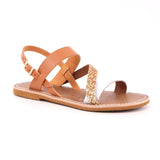 SANDALO DONNA VAC/VAC/GLIT/COC COL. CUO/CUO