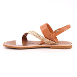 SANDALO DONNA VAC/VAC/GLIT/COC COL. CUO/CUO