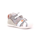 SANDALIA SPORT REJILLA GRIS Y BLANCO