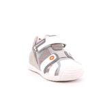 SANDALIA SPORT REJILLA GRIS Y BLANCO