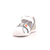 SANDALIA SPORT REJILLA GRIS Y BLANCO