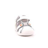 SANDALIA SPORT REJILLA GRIS Y BLANCO