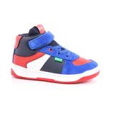 KIKALIEN SUEDE+PU+MESH+ 53 BLEU MARINE ROUGE