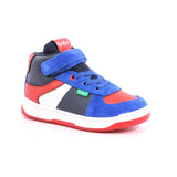 KIKALIEN SUEDE+PU+MESH+ 53 BLEU MARINE ROUGE