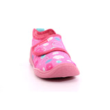 ZAPATILLA ESTAMPADO DINOS ROSA GABARDINA