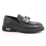 SABBATH MOCASSINO 0003 LOW J BOW PU BLACK