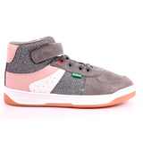 KICKALIEN SUEDE+PU+MESH 123 GRIS ROSE ARGENTO