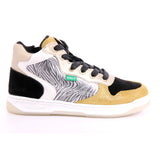 KICKLAX PU PRINT ZEBRE+SU 73 JAUNE NOIR ZEBRE