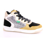 KICKLAX PU PRINT ZEBRE+SU 73 JAUNE NOIR ZEBRE