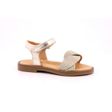 SANDALS ORO LAMINATO PUNTA GLITTER
