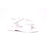 SANDALS BIANCO NAPPA CON FIORE BIANCO
