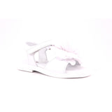 SANDALS BIANCO NAPPA CON FIORE BIANCO