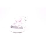 SANDALS BIANCO NAPPA CON FIORE BIANCO
