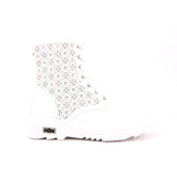 SABBATH 0034 MID J PU WHITE/PERFORATED FLOWERS