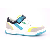 KOUIC SUEDE + TEXTILE + PU 32 BLANC GRIS FLUO