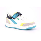 KOUIC SUEDE + TEXTILE + PU 32 BLANC GRIS FLUO