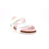 SANDALIA BIO ESTAMPADO CHAMPION BLANCO Y AQUA