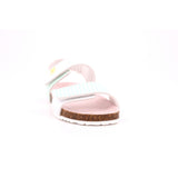 SANDALIA BIO ESTAMPADO CHAMPION BLANCO Y AQUA