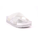 CIABATTA MARE DONNA F.DO GOMMA STRASS SILVER