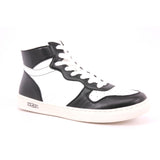 ROCK 0062 MID J VEG.LEATHER WHITE/BLACK