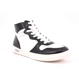 ROCK 0062 MID J VEG.LEATHER WHITE/BLACK