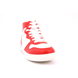 ROCK 0062 MID J VEG.LEATHER WHITE/RED
