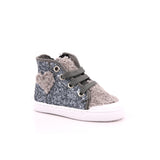 W BASKET PICCOLO ZIP GLITTER/RICCIOLO GRIGIO