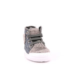 W BASKET PICCOLO ZIP GLITTER/RICCIOLO GRIGIO