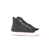 W BASKET PICCOLO ZIP GLITTER/RICCIOLO NERO