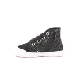W BASKET PICCOLO ZIP GLITTER/RICCIOLO NERO