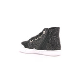 W BASKET PICCOLO ZIP GLITTER/RICCIOLO NERO
