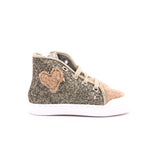 W BASKET PICCOLO ZIP GLITTER/RICCIOLO TAUPE