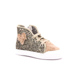 W BASKET PICCOLO ZIP GLITTER/RICCIOLO TAUPE
