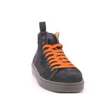 SNEAKERS ALTA CAMOSCIO BLU 501