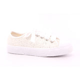 SCARPA LACCI BASSA GLITTER BIANCO