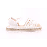 019 BIANCO SCARPA TACCO PUNTA CROCHET
