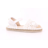 019 BIANCO SCARPA TACCO PUNTA CROCHET