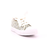 SCARPA LACCI BASSA GLITTER PLATINO