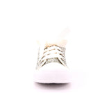 SCARPA LACCI BASSA GLITTER PLATINO