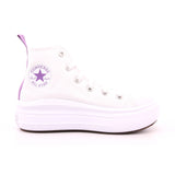CHUCK TAYLOR ALL STAR MOVE HI WHITE/PIXEL PURPLE