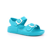 SANDALIA HEBILLAS MAT AQUA
