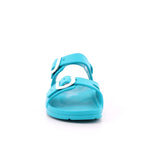SANDALIA HEBILLAS MAT AQUA