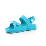 SANDALIA HEBILLAS MAT AQUA